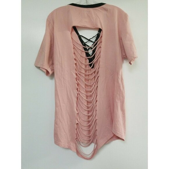 ON FIRE 3X PINK  DRAWSTRING PLUS SIZE TUNIC TEE TO - Picture 4 of 4